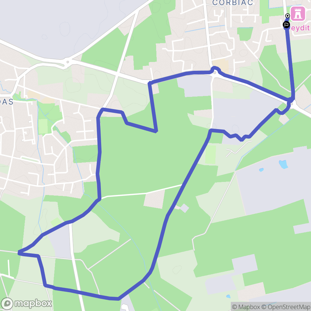 Saint-Médard-en-Jalles : carte du parcours de randonnée - France