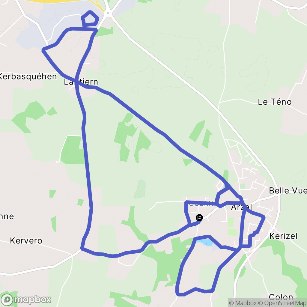 Arzal : carte du parcours de randonnée - France