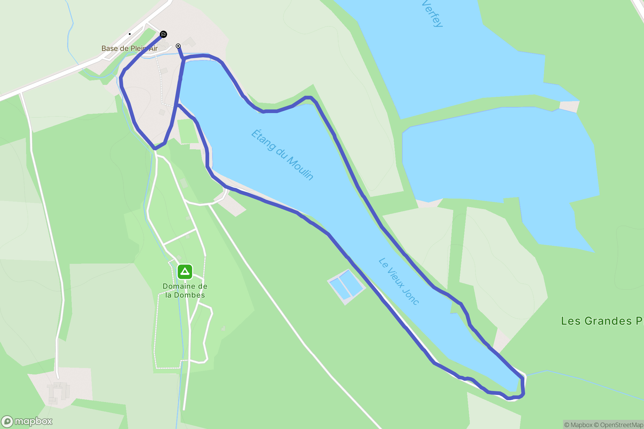 Saint-Paul-de-Varax : carte du parcours de randonnée - France