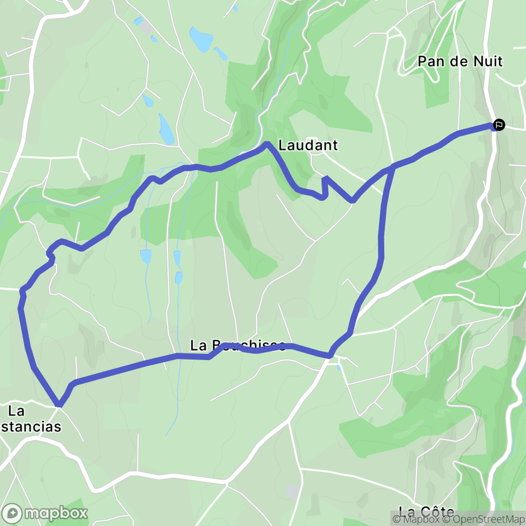 Courpière : carte du parcours de randonnée - France