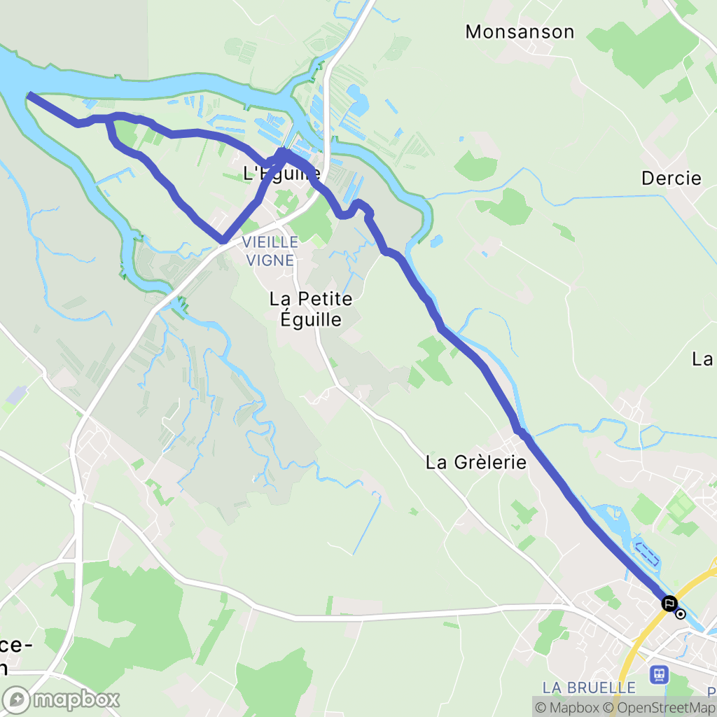 Saujon : carte du parcours de randonnée - France