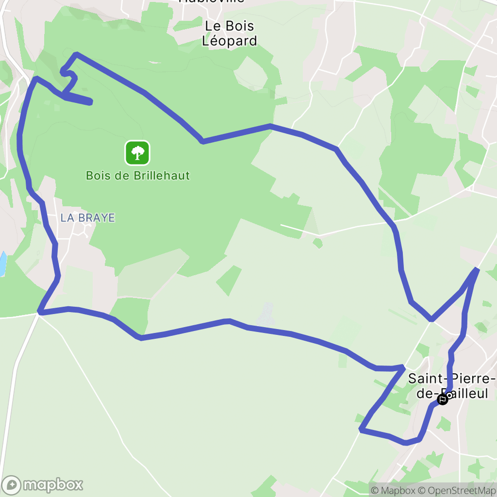 Saint-Pierre-de-Bailleul : carte du parcours de randonnée - France
