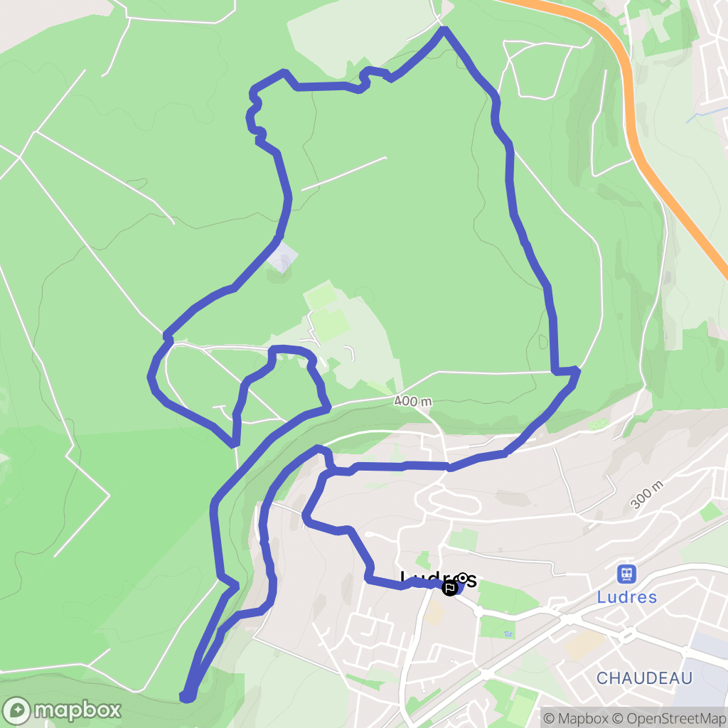 Ludres : carte du parcours de randonnée - France