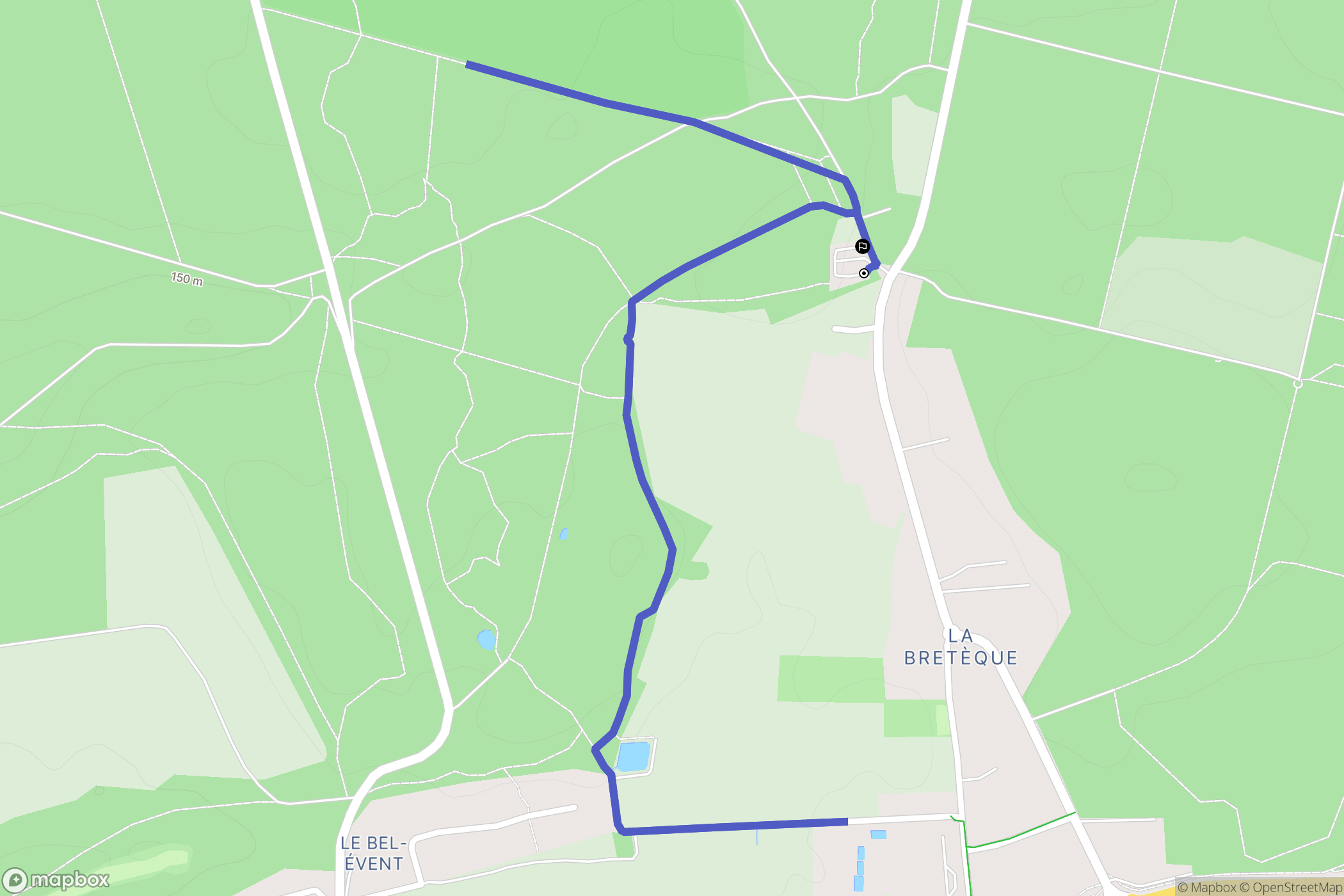 Bois-Guillaume : carte du parcours de randonnée - France