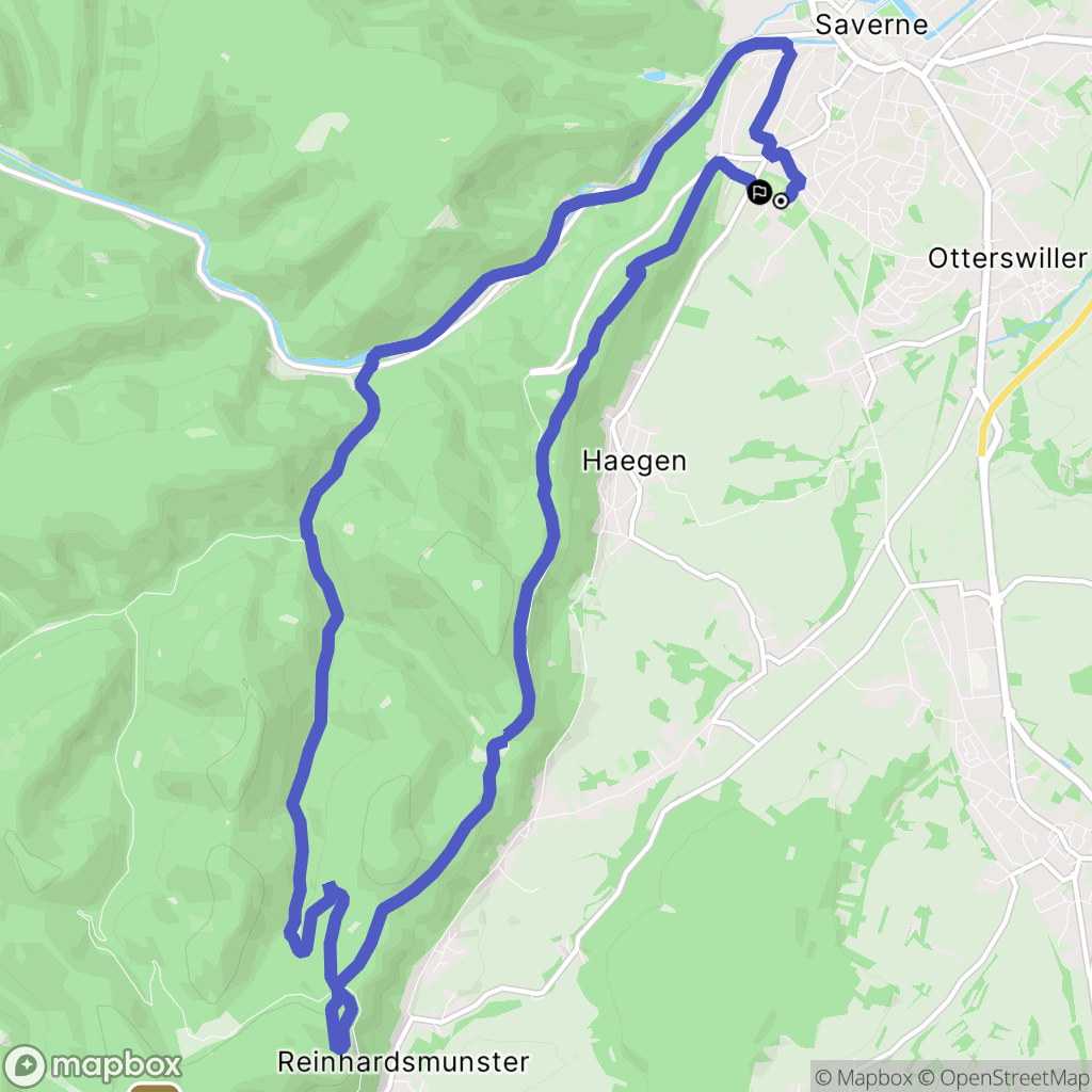 Saverne : carte du parcours de randonnée - France