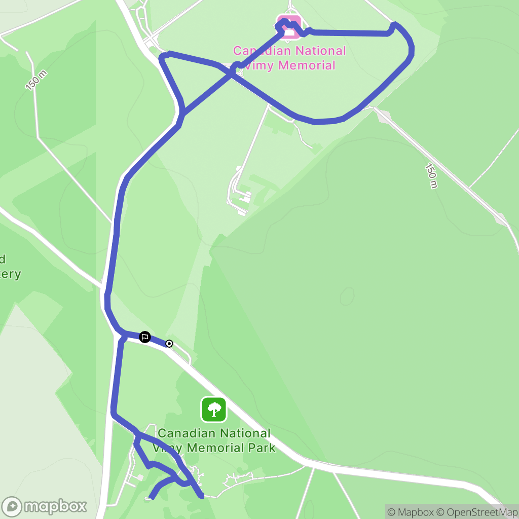 Neuville-Saint-Vaast : carte du parcours de randonnée - France