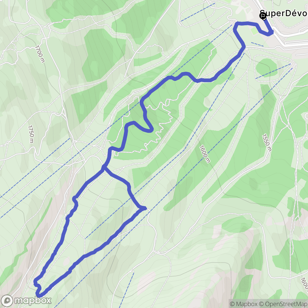 Le Dévoluy : carte du parcours de randonnée - France