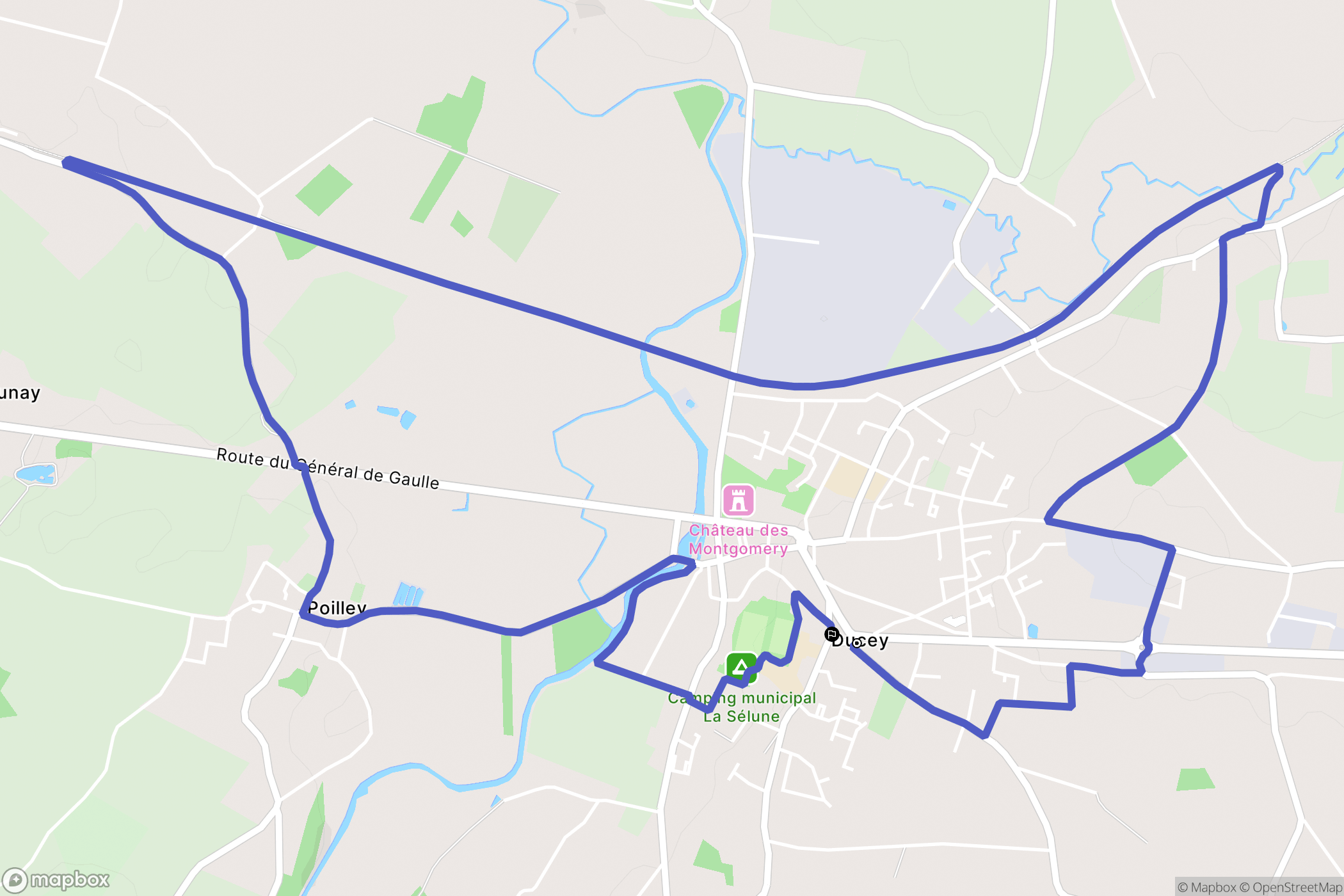 Ducey-les-Chéris : carte du parcours de randonnée - France
