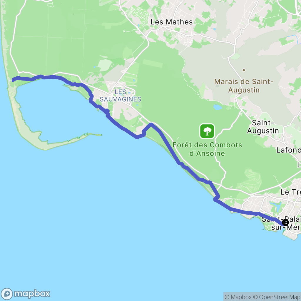 Saint-Palais-sur-Mer : carte du parcours de randonnée - France