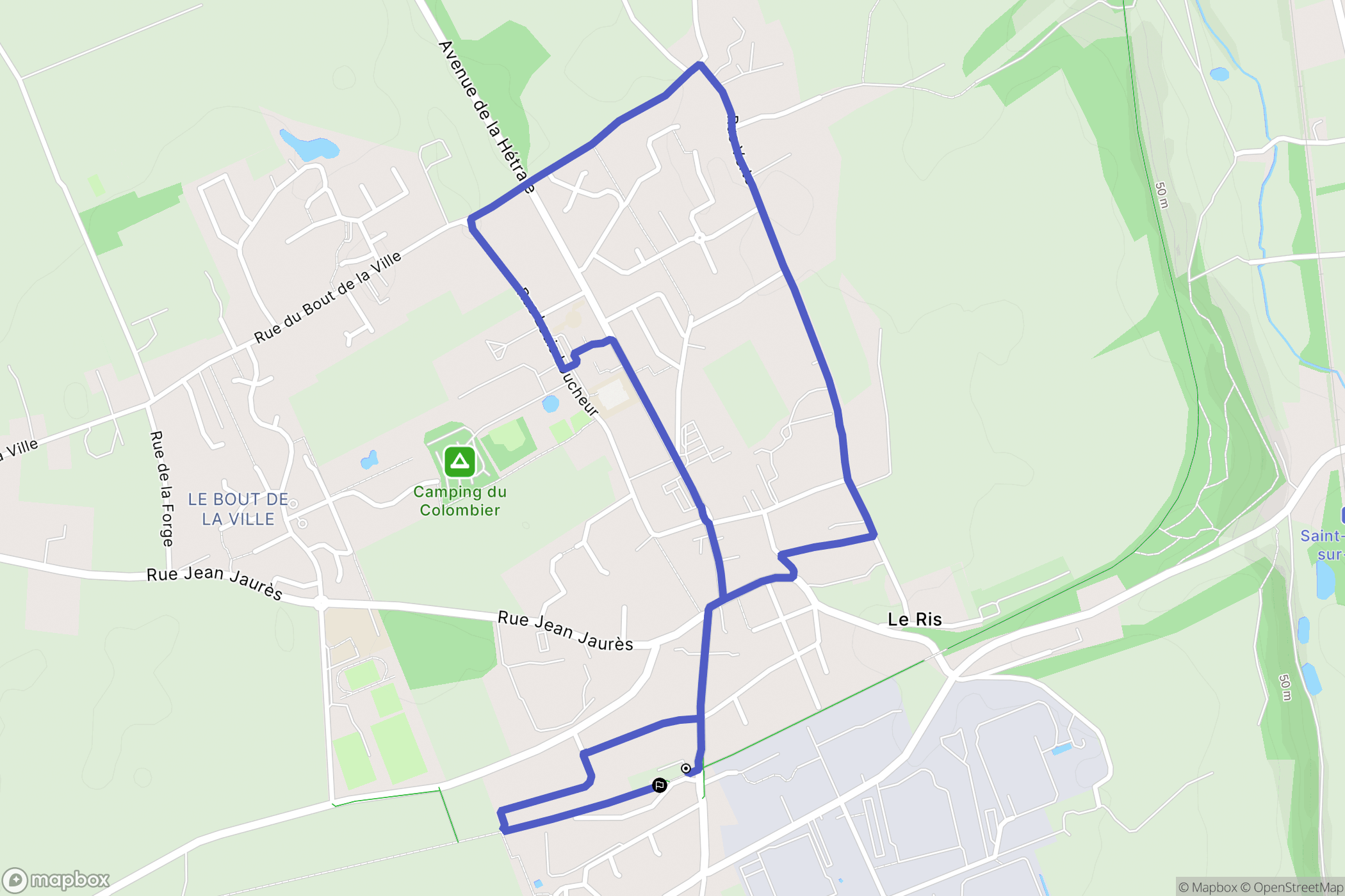 Offranville : carte du parcours de randonnée - France