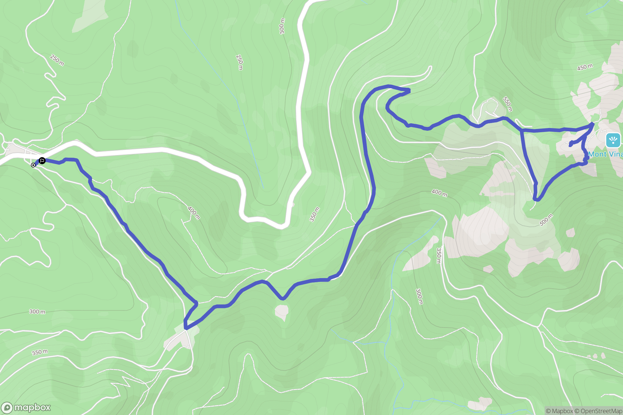 Fréjus : carte du parcours de randonnée - France