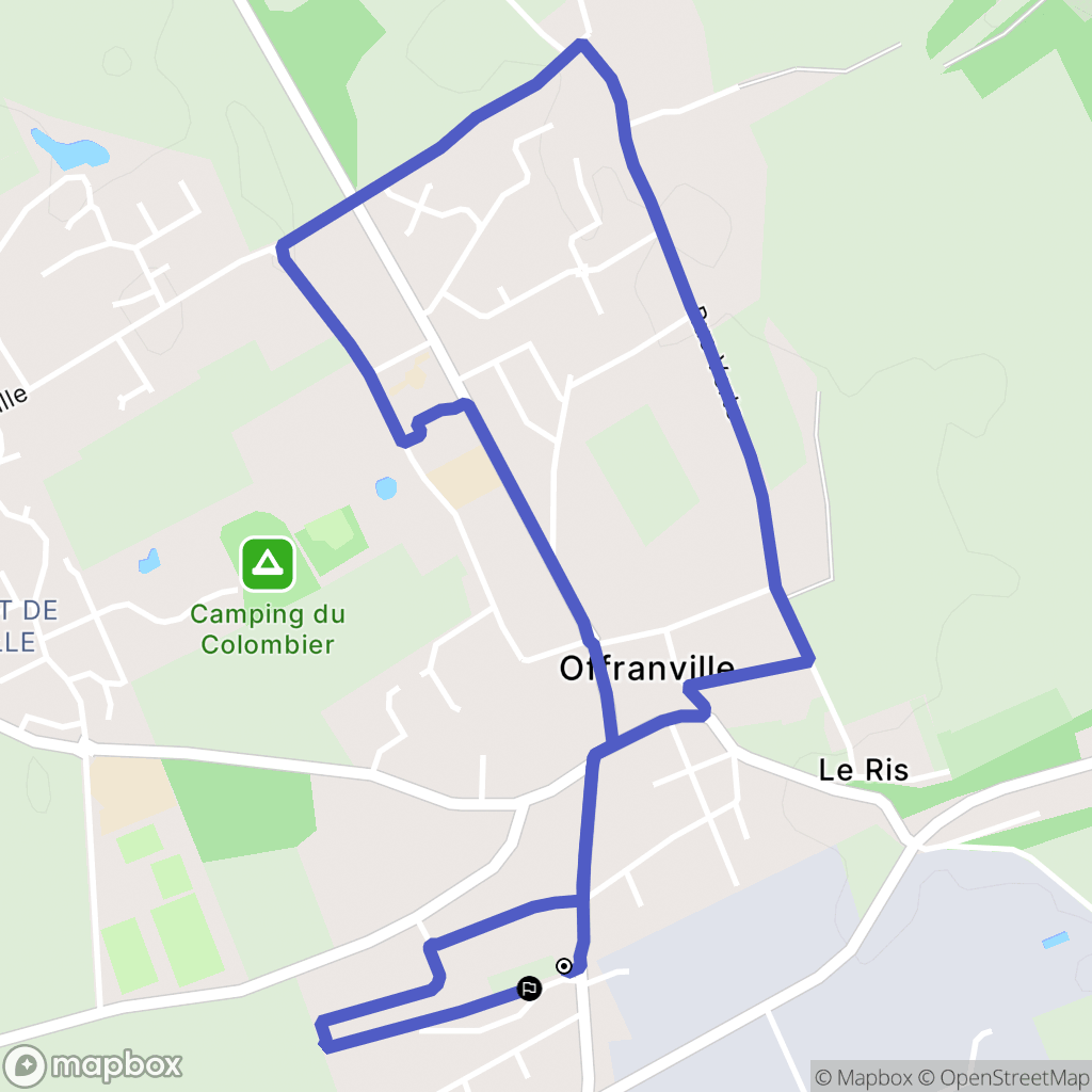 Offranville : carte du parcours de randonnée - France