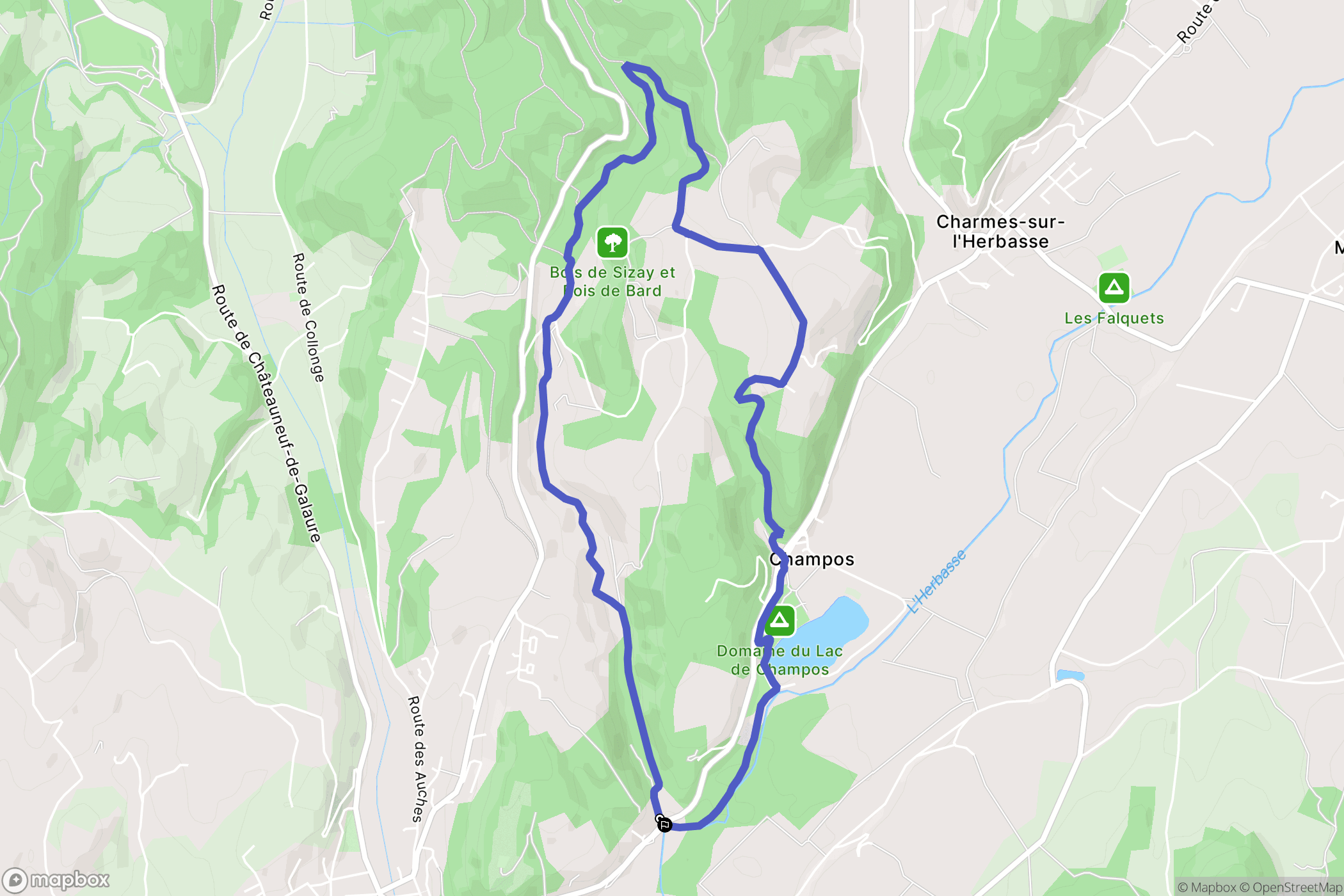 Saint-Donat-sur-l'Herbasse : carte du parcours de randonnée - France