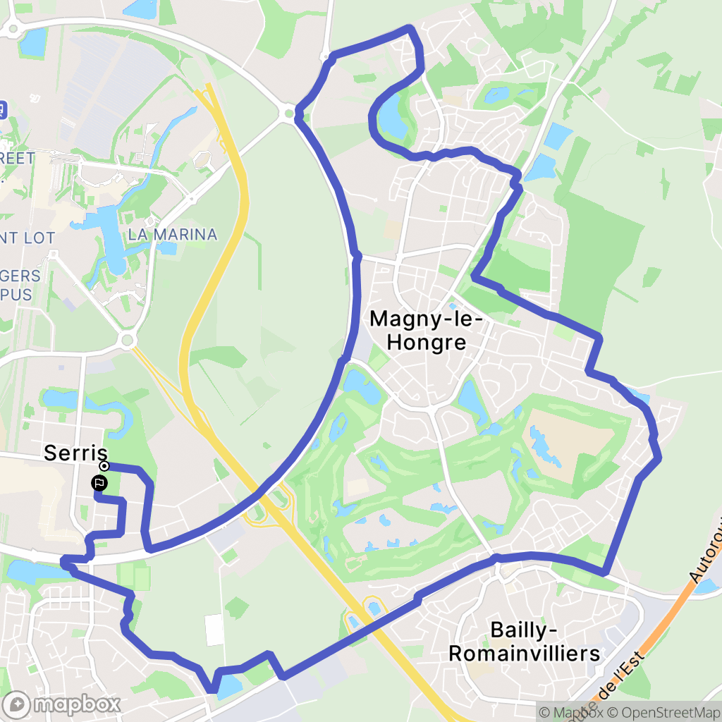 Serris : carte du parcours de randonnée - France