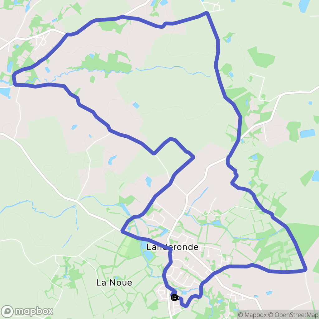 Landeronde : carte du parcours de randonnée - France