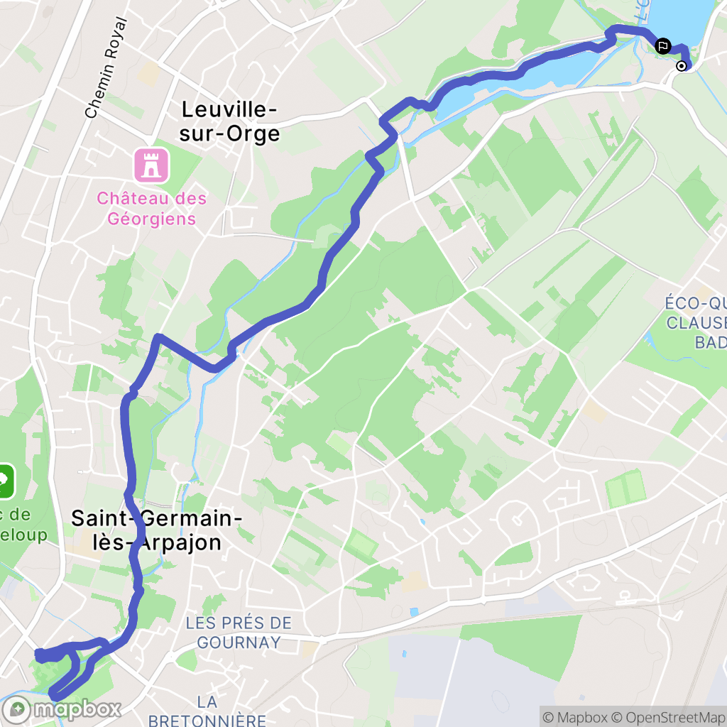 Brétigny-sur-Orge : carte du parcours de randonnée - France