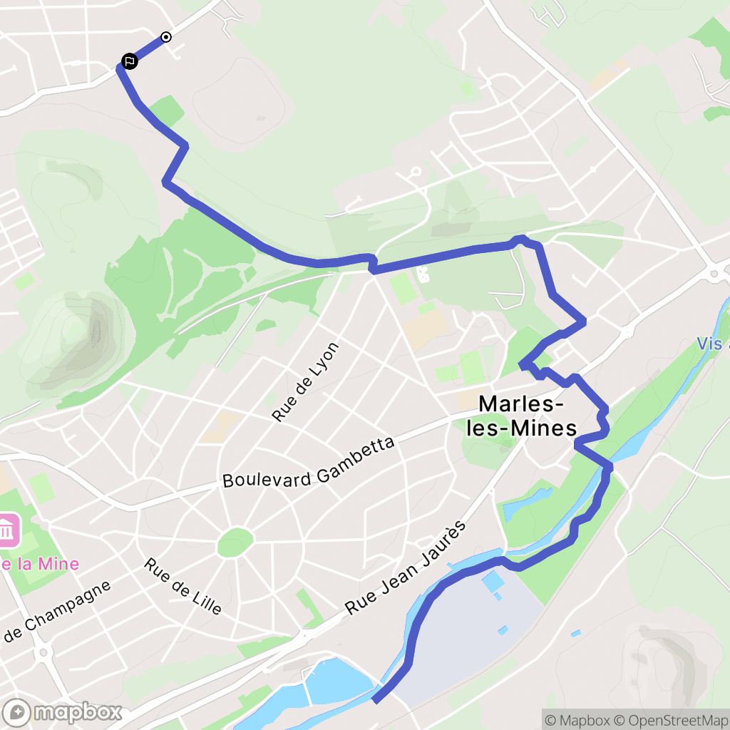 Lozinghem : carte du parcours de randonnée - France