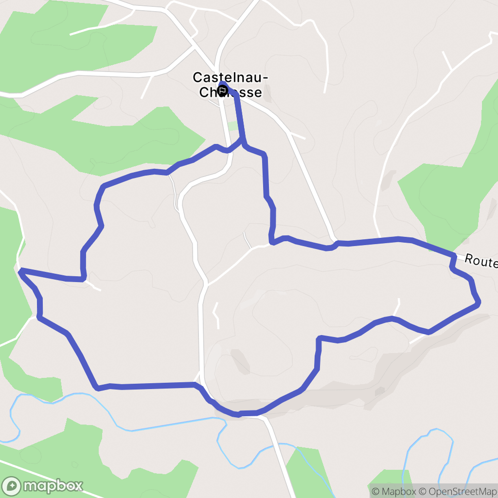 Castelnau-Chalosse : carte du parcours de randonnée - France