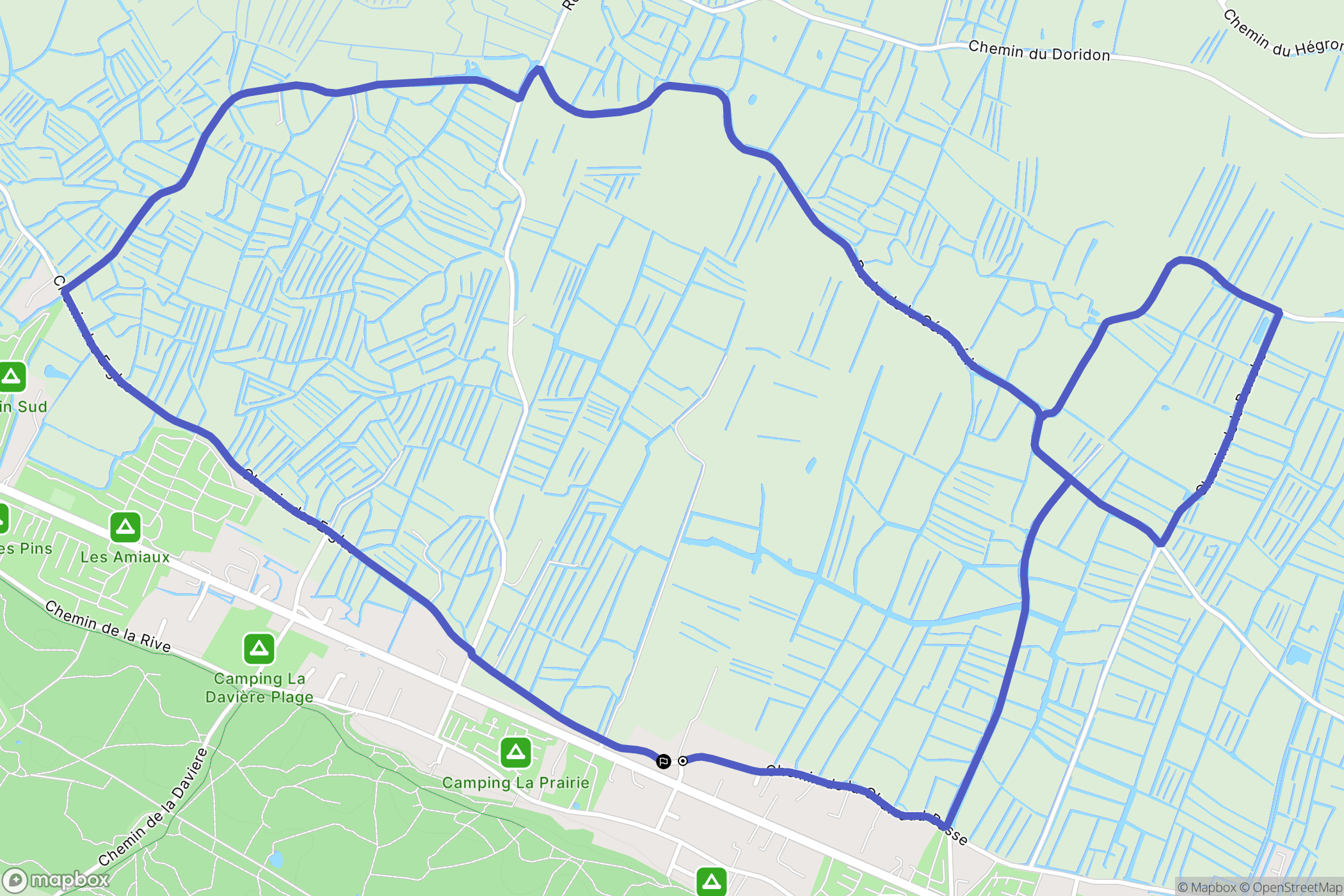 Saint-Jean-de-Monts : carte du parcours de randonnée - France