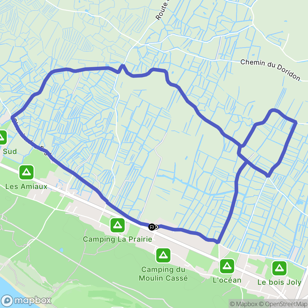 Saint-Jean-de-Monts : carte du parcours de randonnée - France
