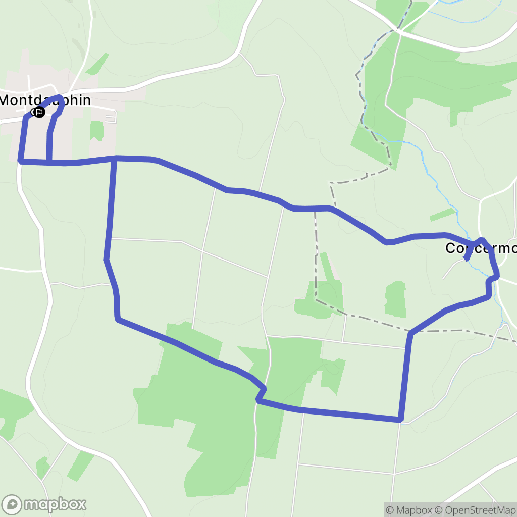 Montdauphin : carte du parcours de randonnée - France