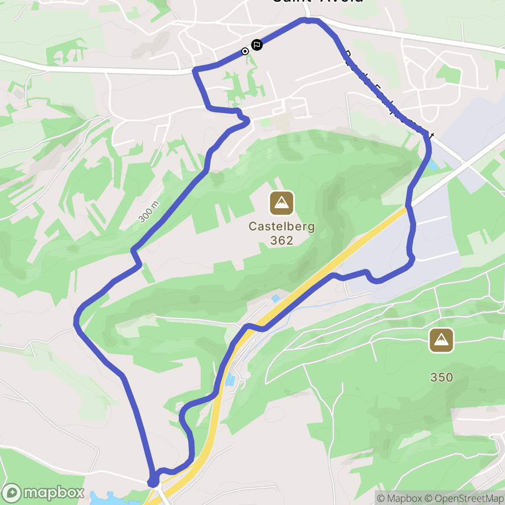 Longeville-lès-Saint-Avold : carte du parcours de randonnée - France