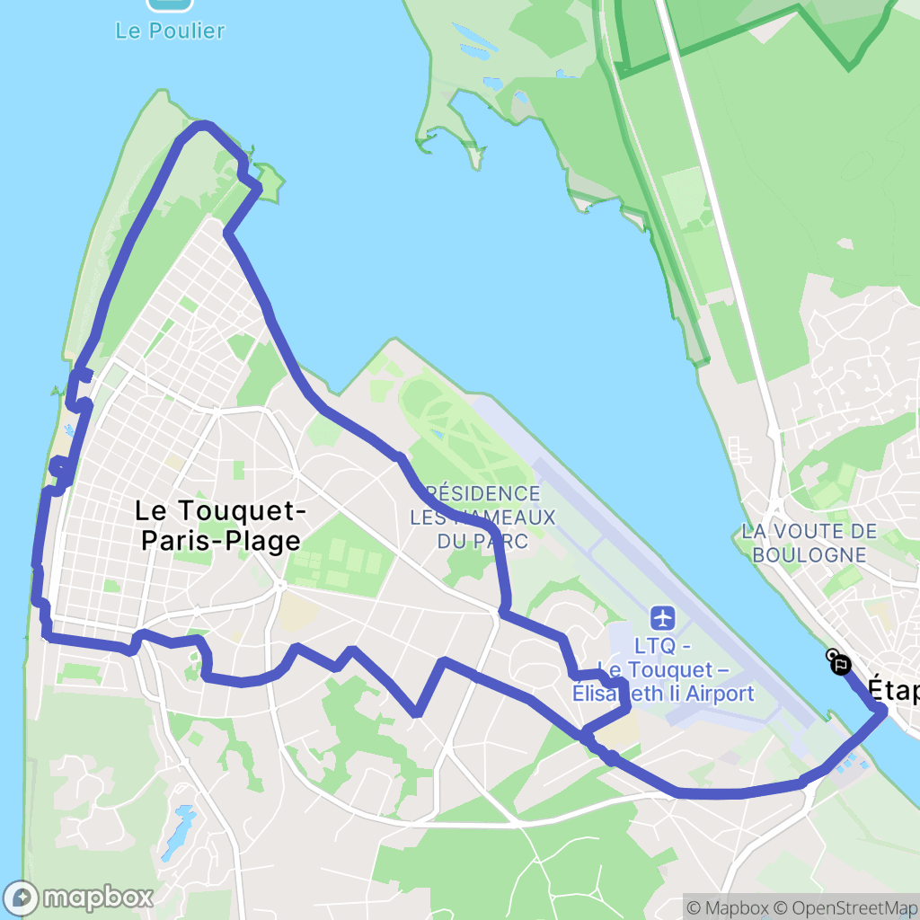 Étaples : carte du parcours de randonnée - France