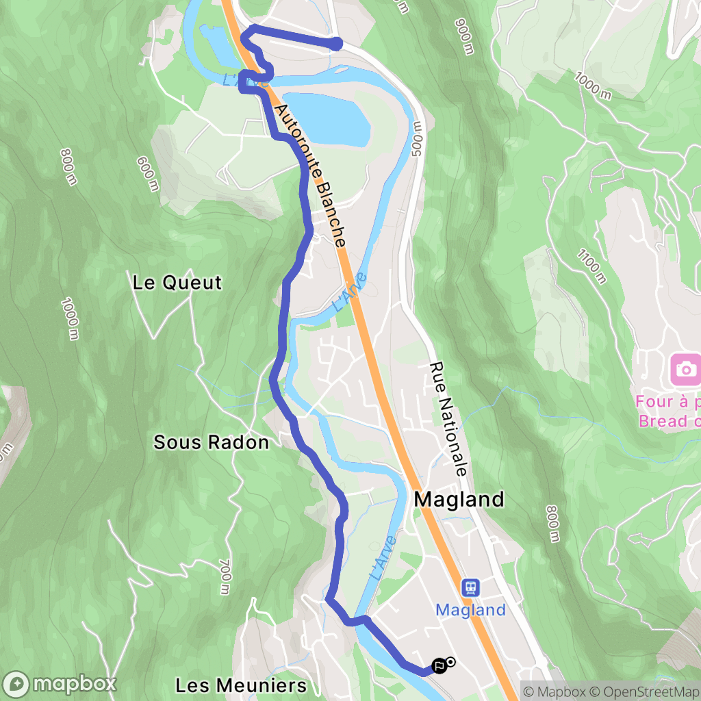 Magland : carte du parcours de randonnée - France