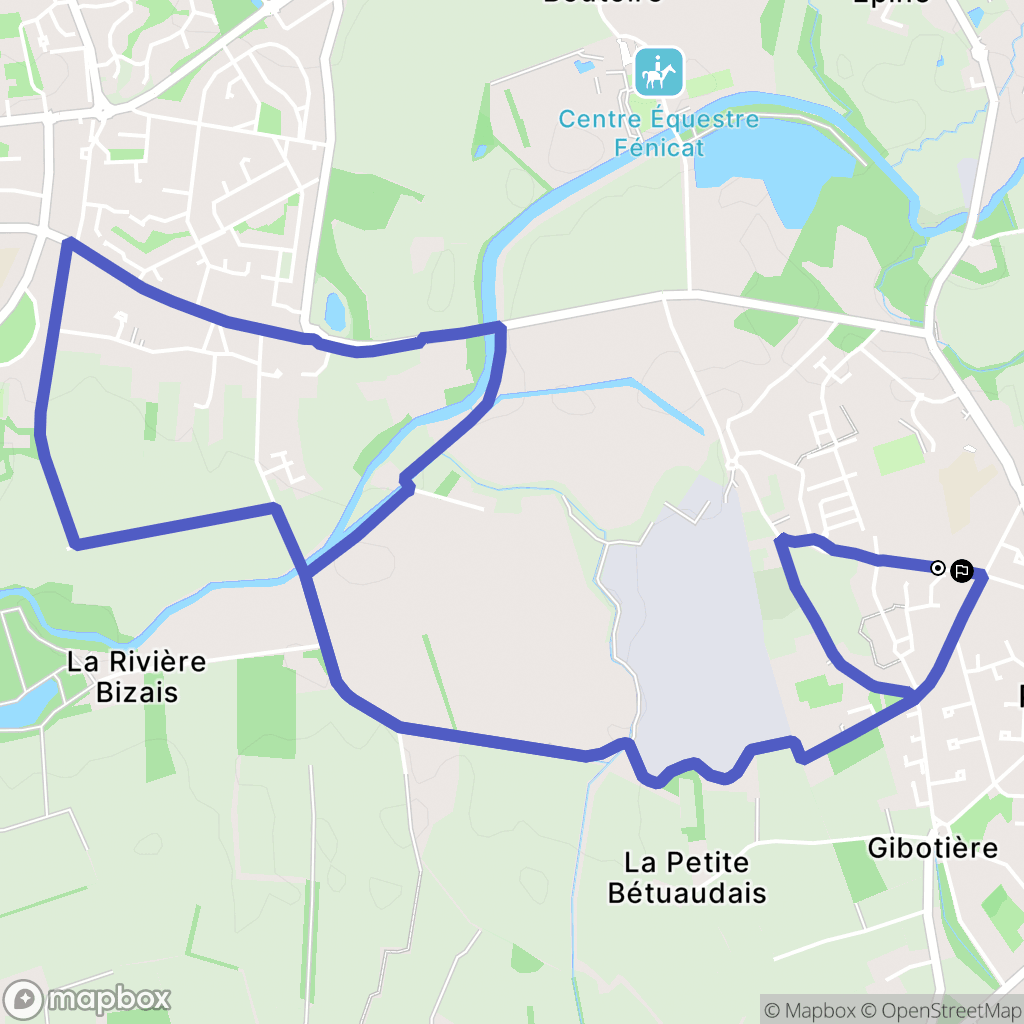 Pont-Péan : carte du parcours de randonnée - France