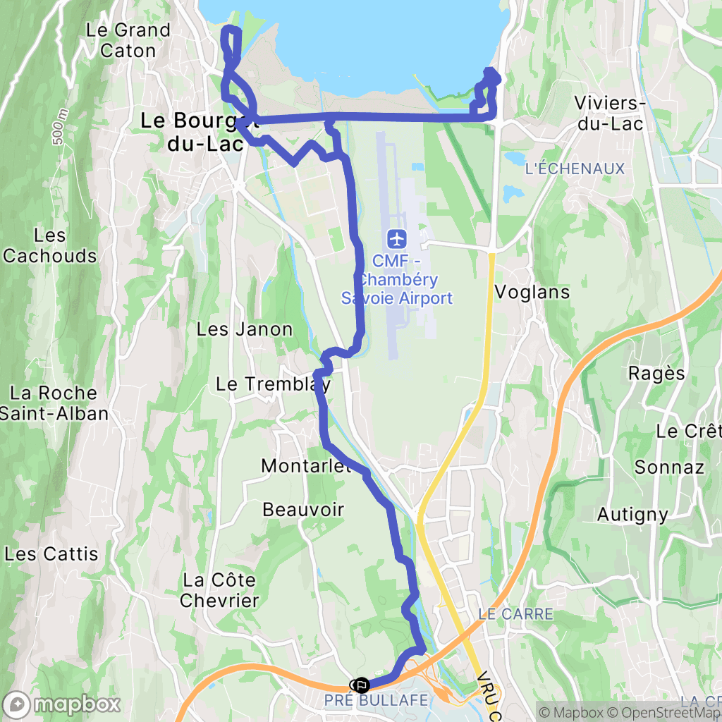 La Motte-Servolex : carte du parcours de randonnée - France