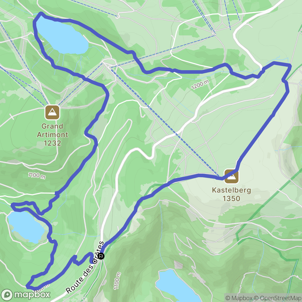 La Bresse : carte du parcours de randonnée - France