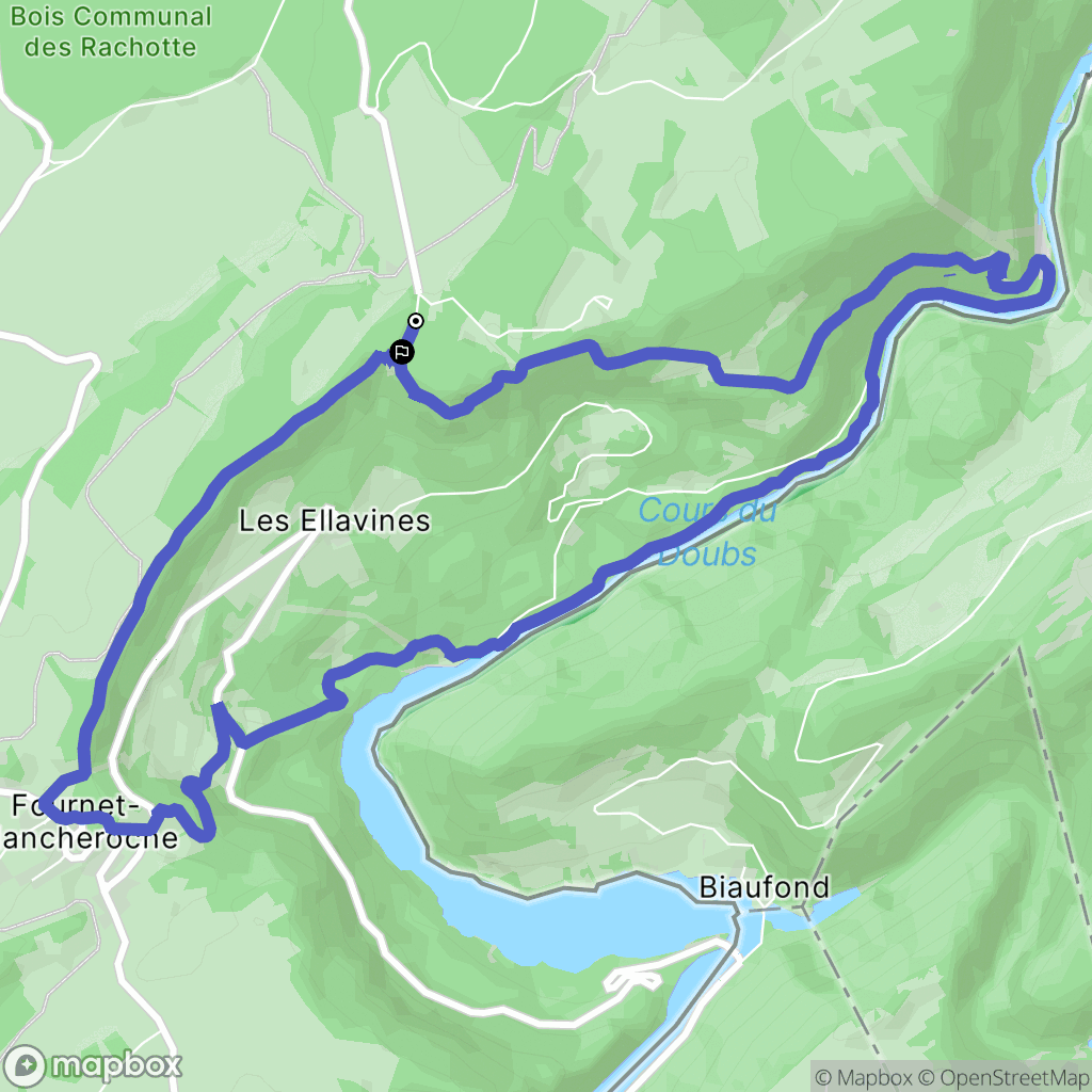 Fournet-Blancheroche : carte du parcours de randonnée - France