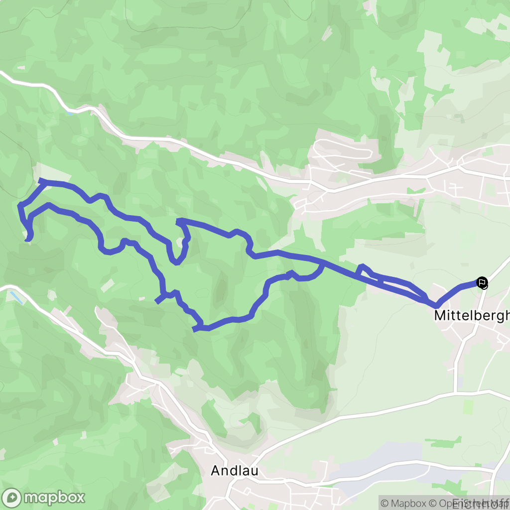 Mittelbergheim : carte du parcours de randonnée - France