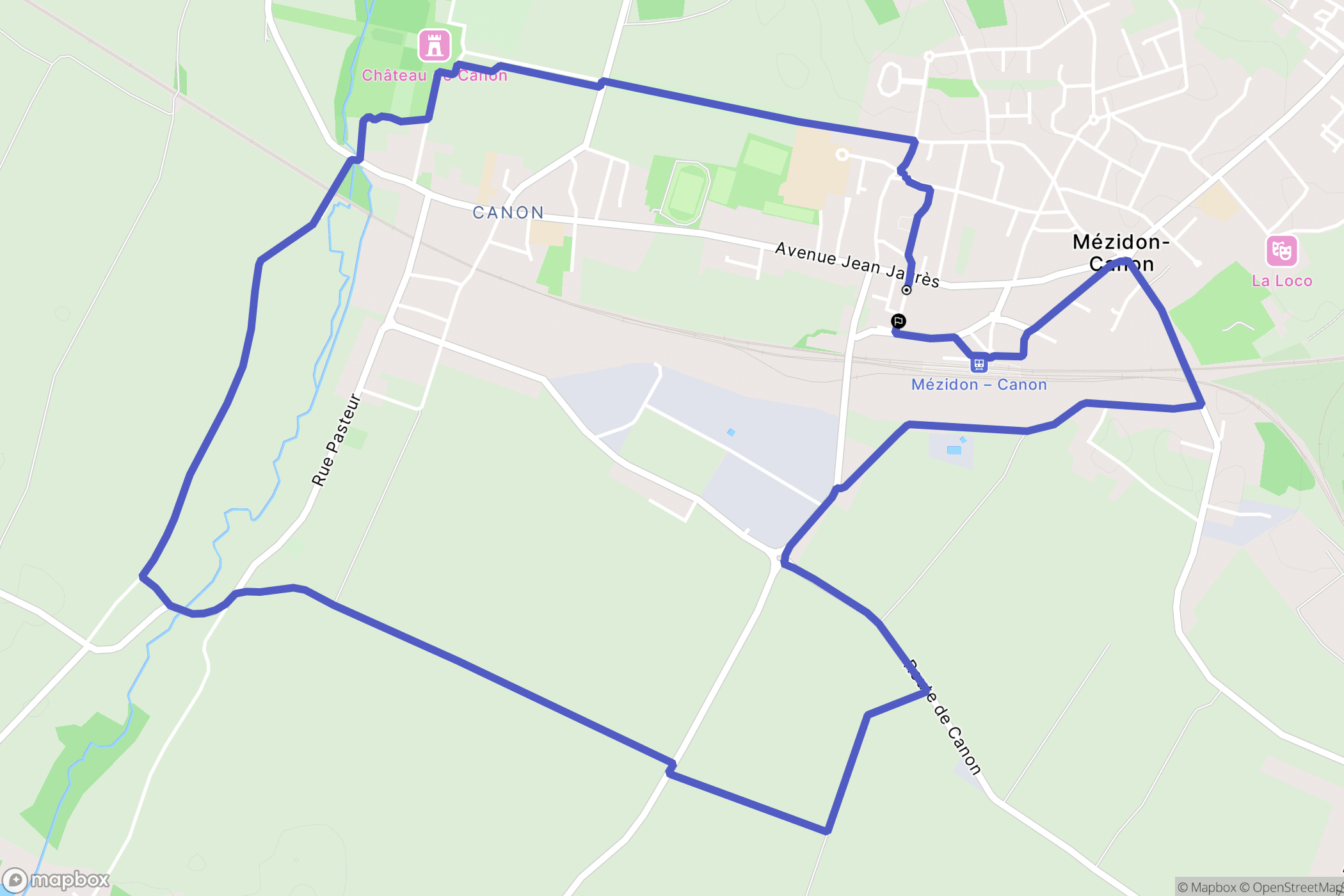 Mézidon Vallée d'Auge : carte du parcours de randonnée - France