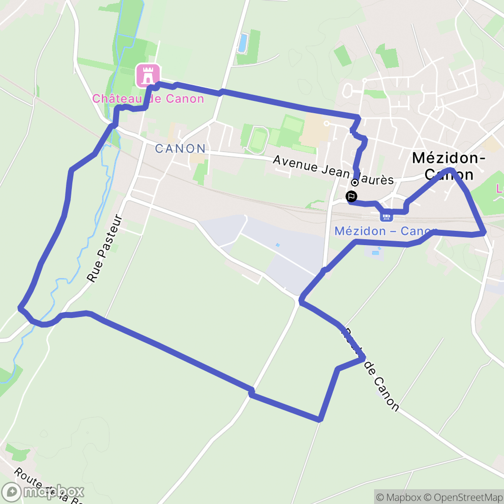 Mézidon Vallée d'Auge : carte du parcours de randonnée - France