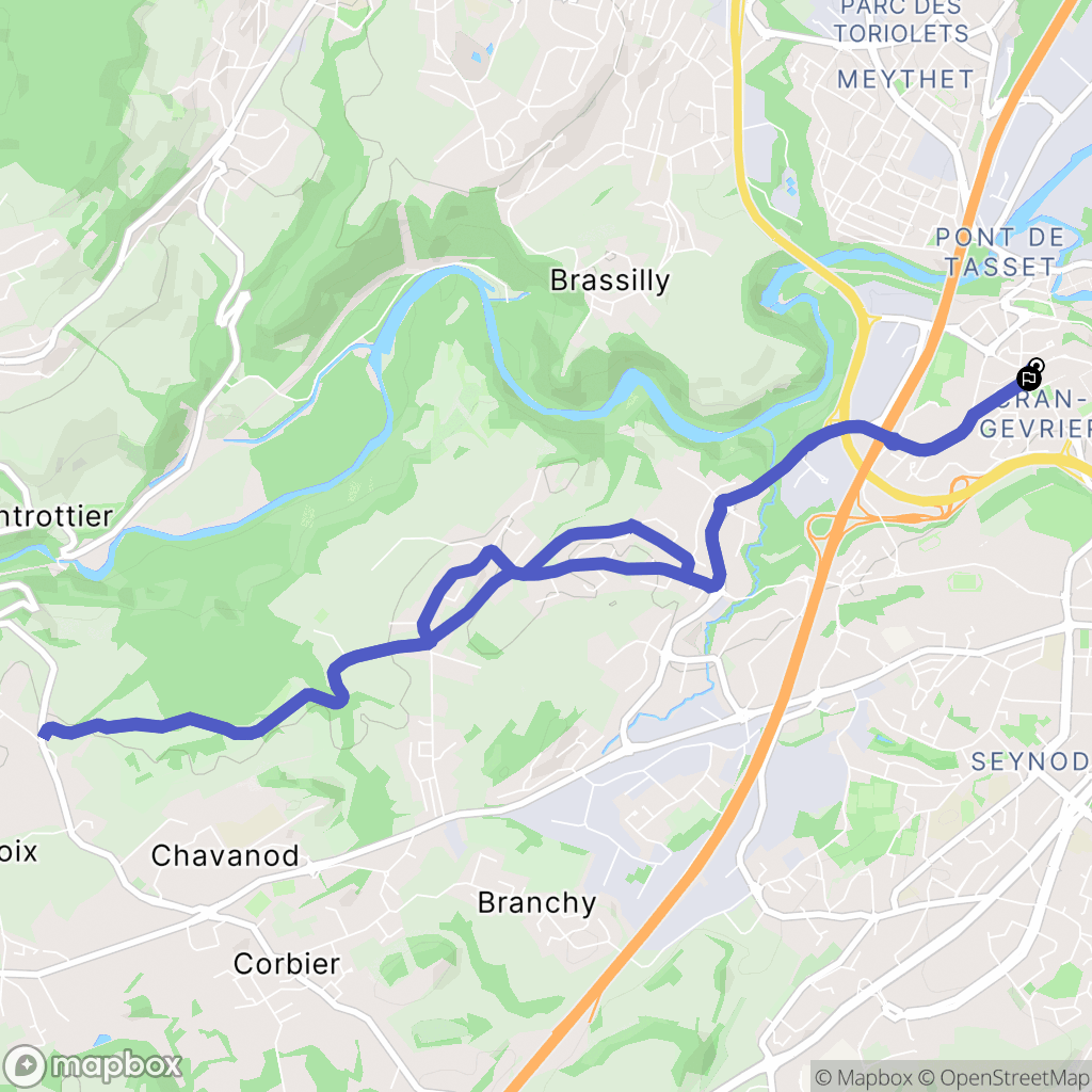 Annecy : carte du parcours de randonnée - France