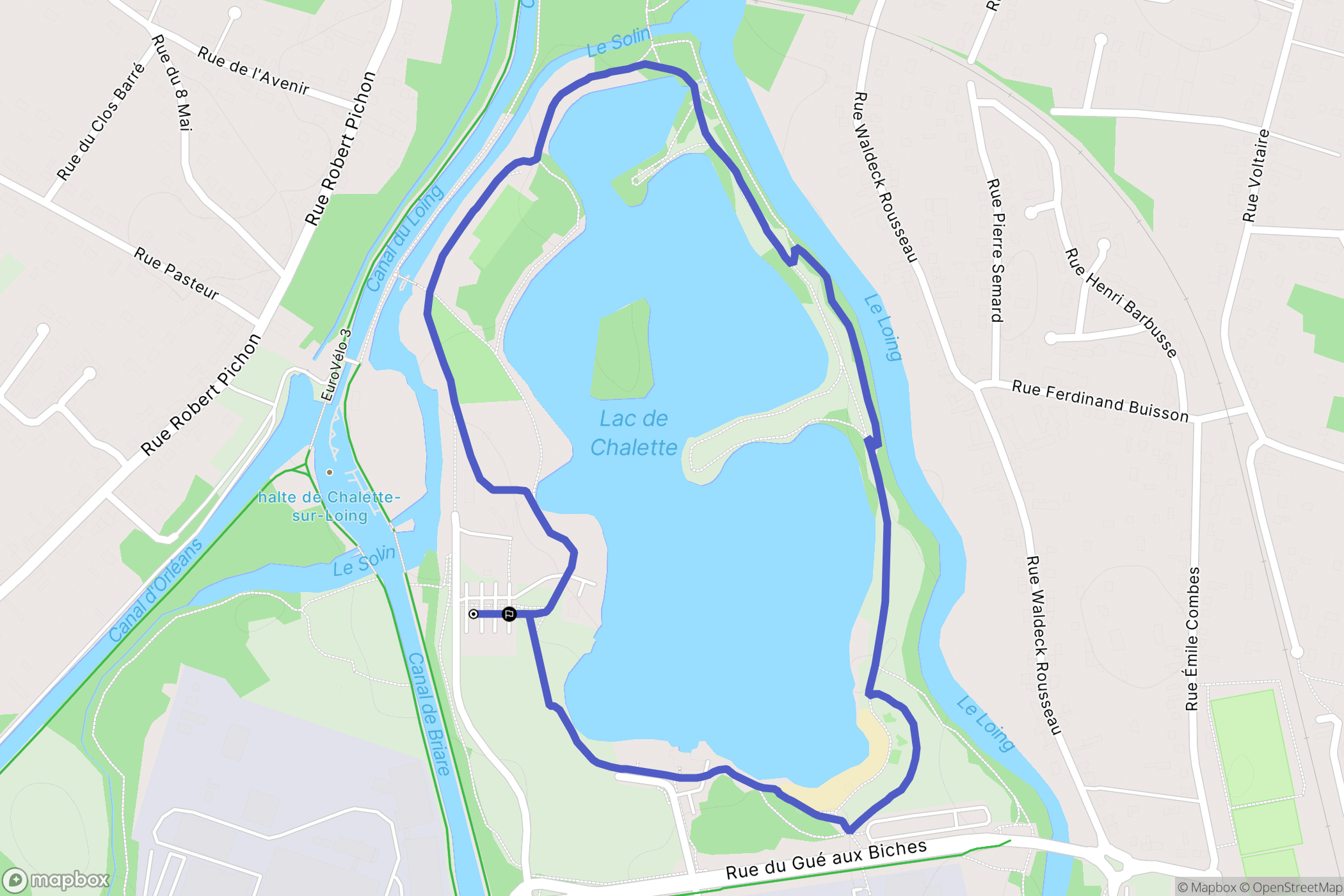 Châlette-sur-Loing : carte du parcours de randonnée - France