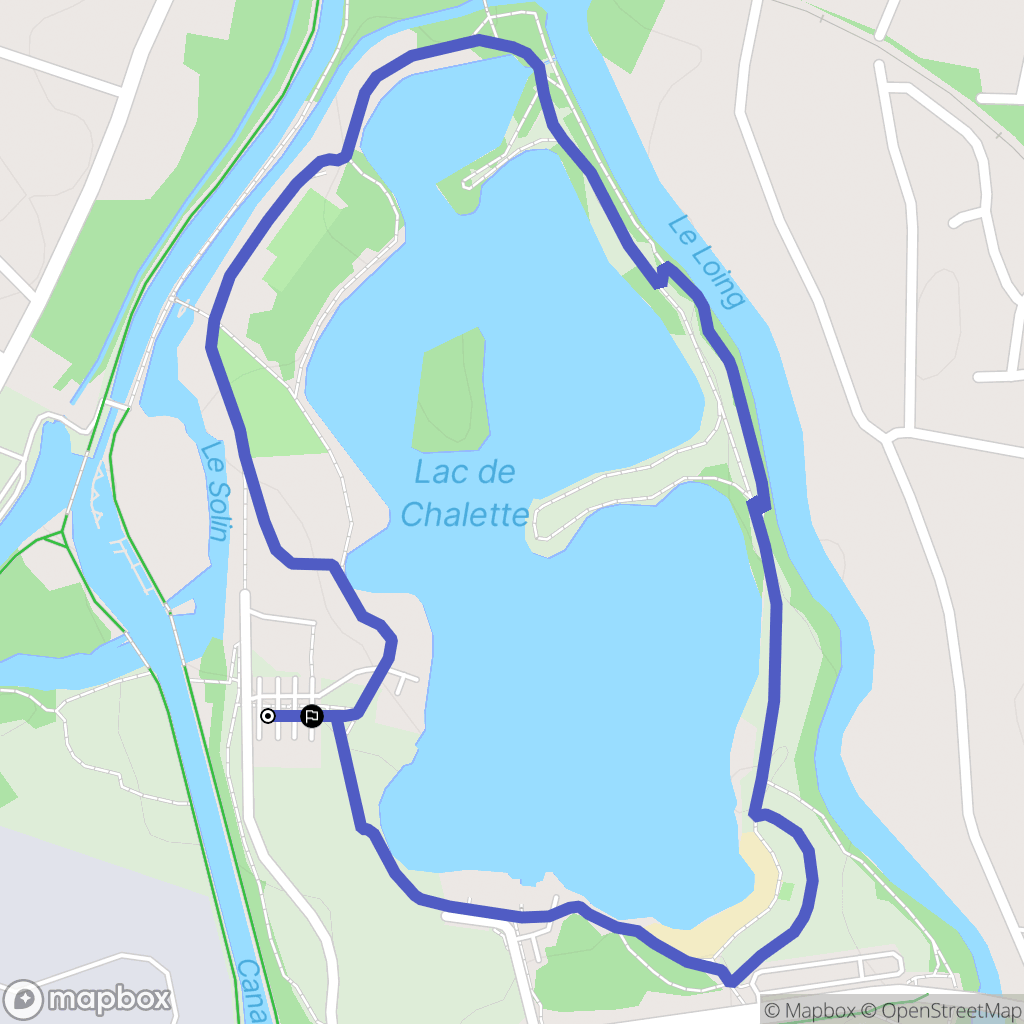 Châlette-sur-Loing : carte du parcours de randonnée - France