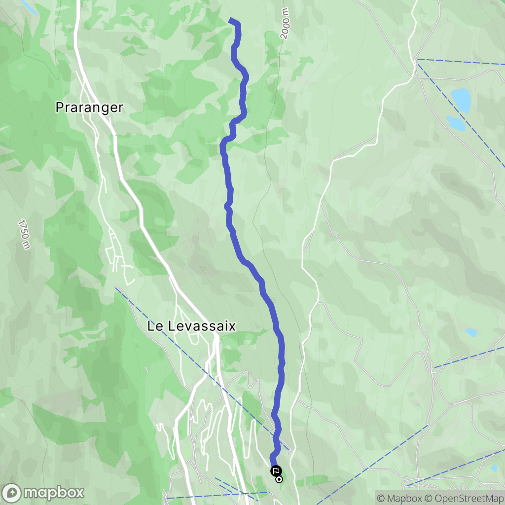 Les Ménuires : carte du parcours de randonnée - France