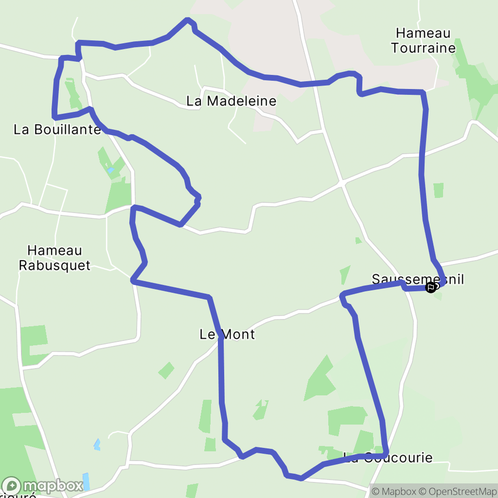 Saussemesnil : carte du parcours de randonnée - France