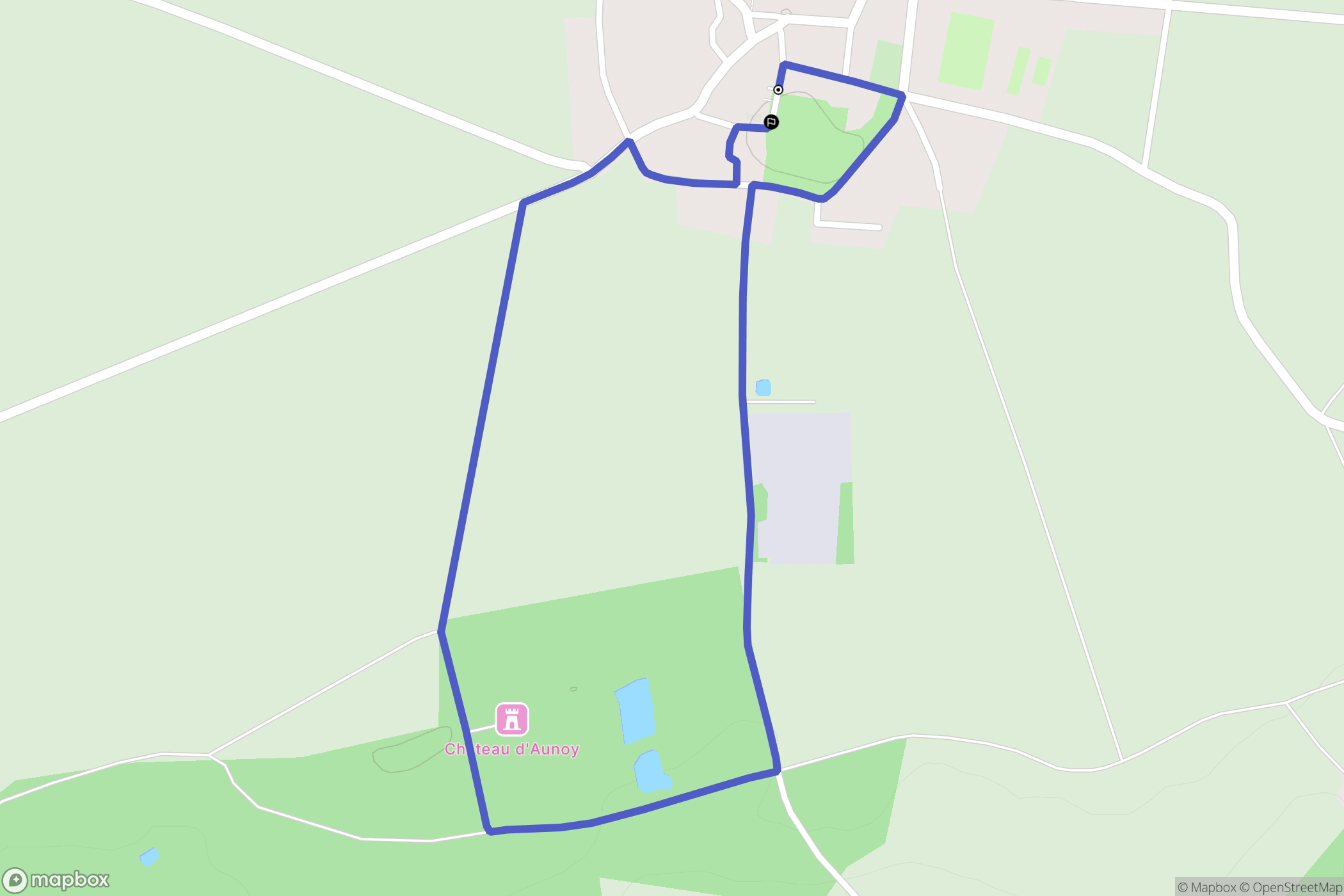 Champeaux : carte du parcours de randonnée - France