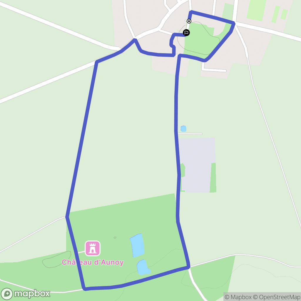 Champeaux : carte du parcours de randonnée - France
