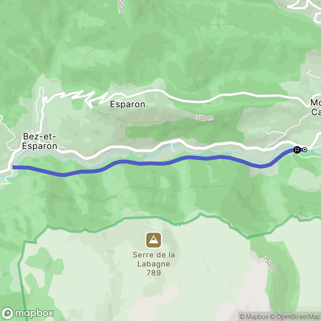 Molières-Cavaillac : carte du parcours de randonnée - France