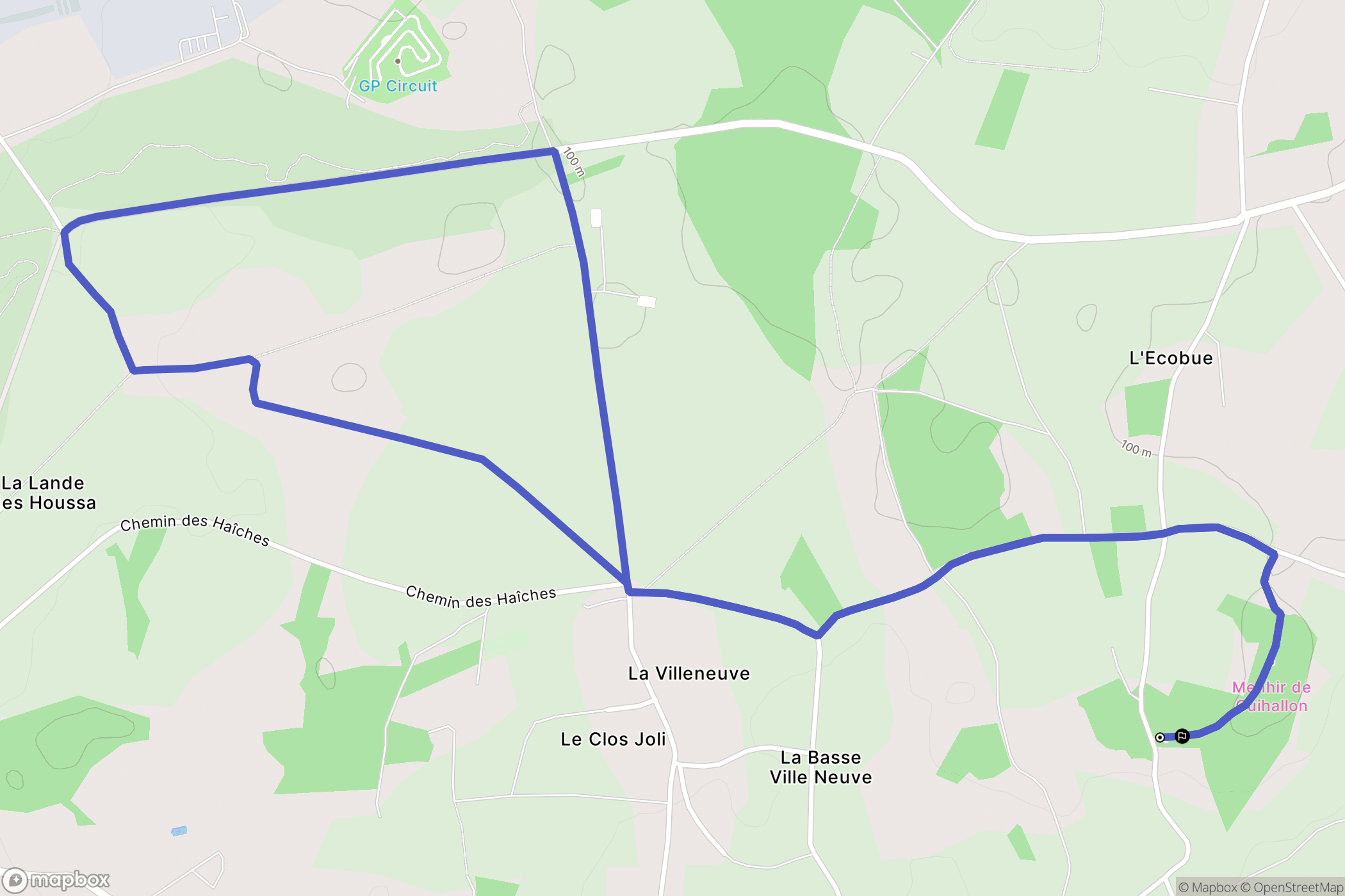 Lamballe-Armor : carte du parcours de randonnée - France