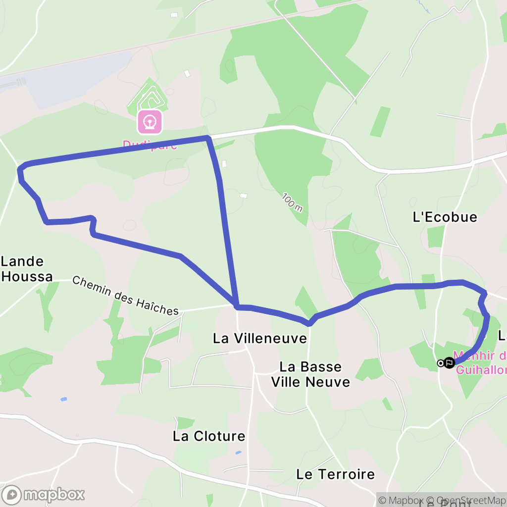 Lamballe-Armor : carte du parcours de randonnée - France