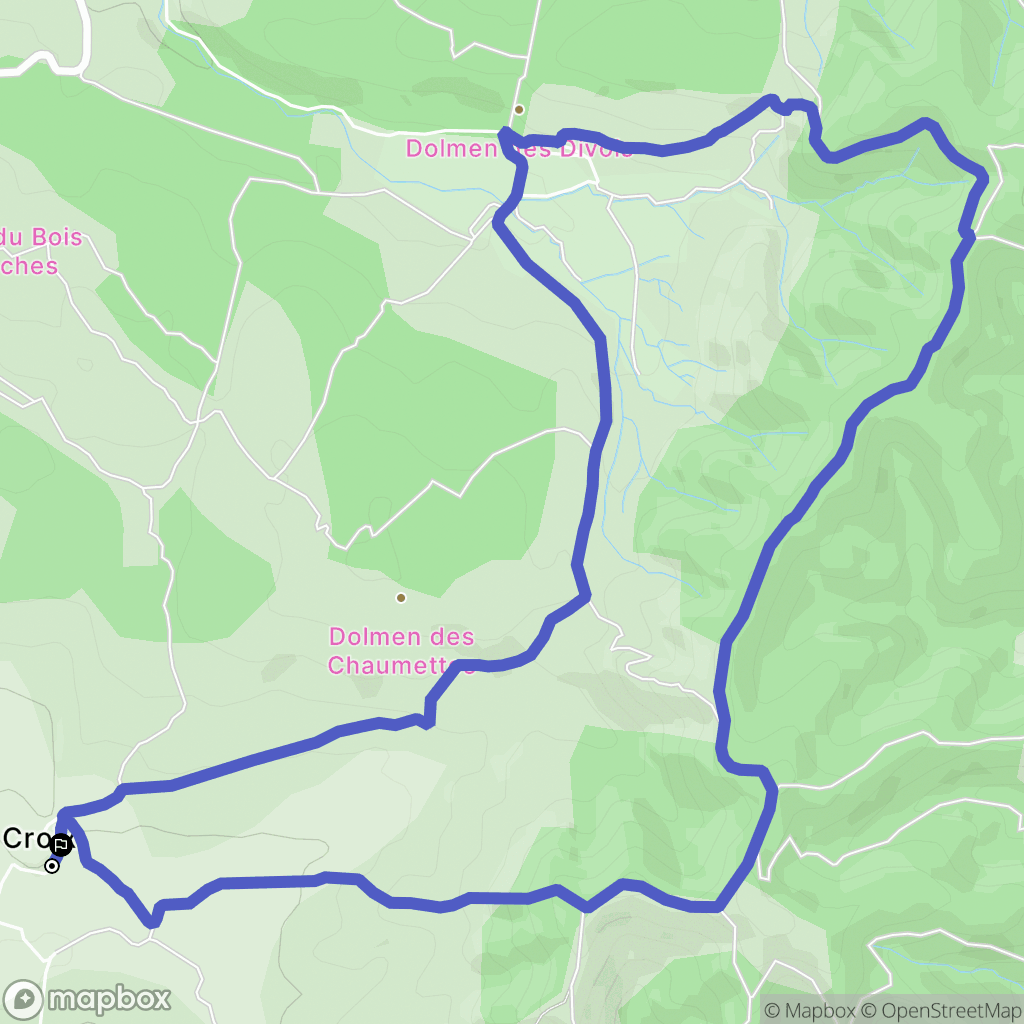 Saint-André-de-Cruzières : carte du parcours de randonnée - France
