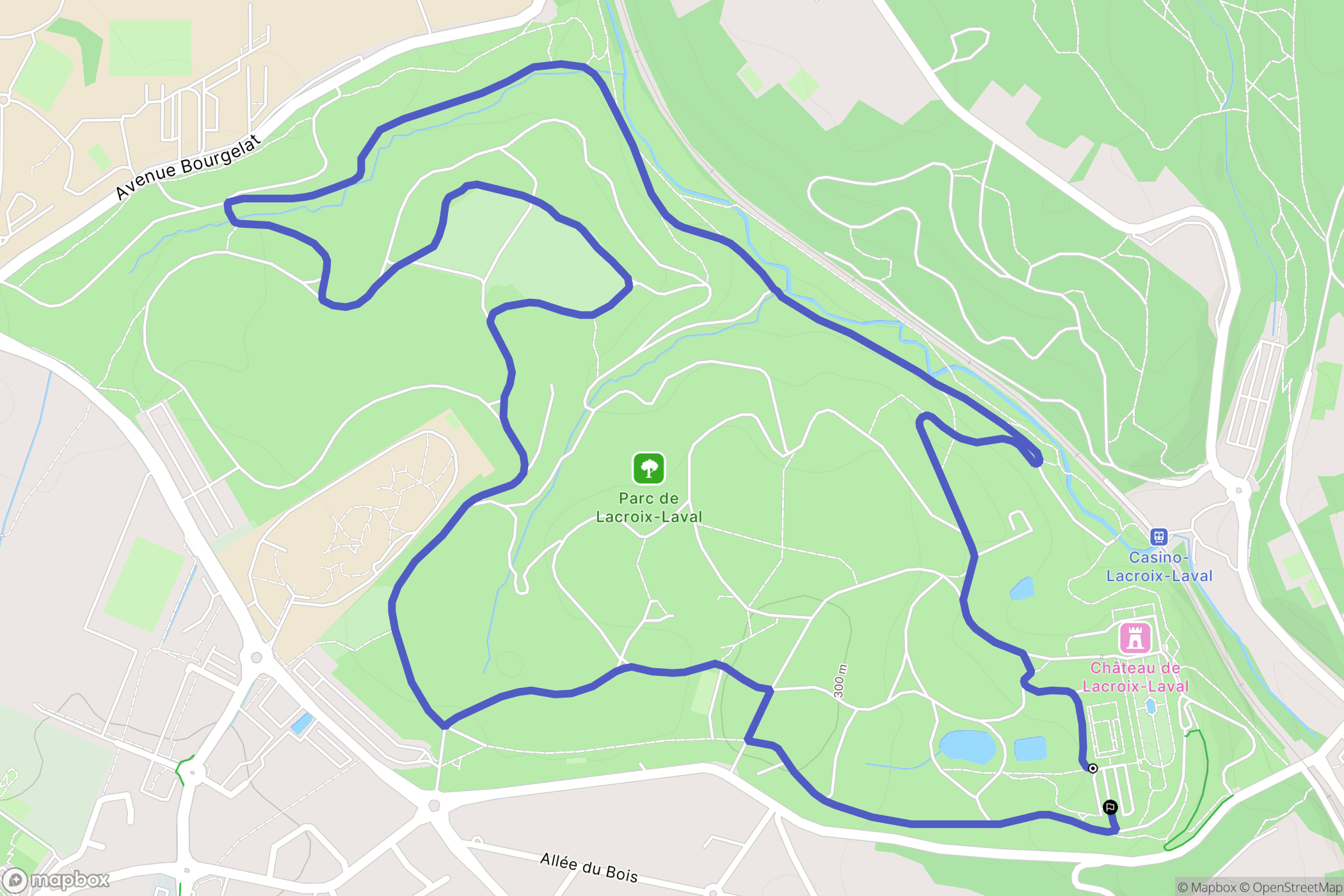 Marcy-l'Étoile : carte du parcours de randonnée - France