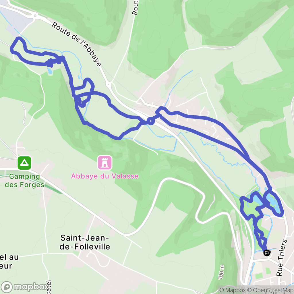 Lillebonne : carte du parcours de randonnée - France