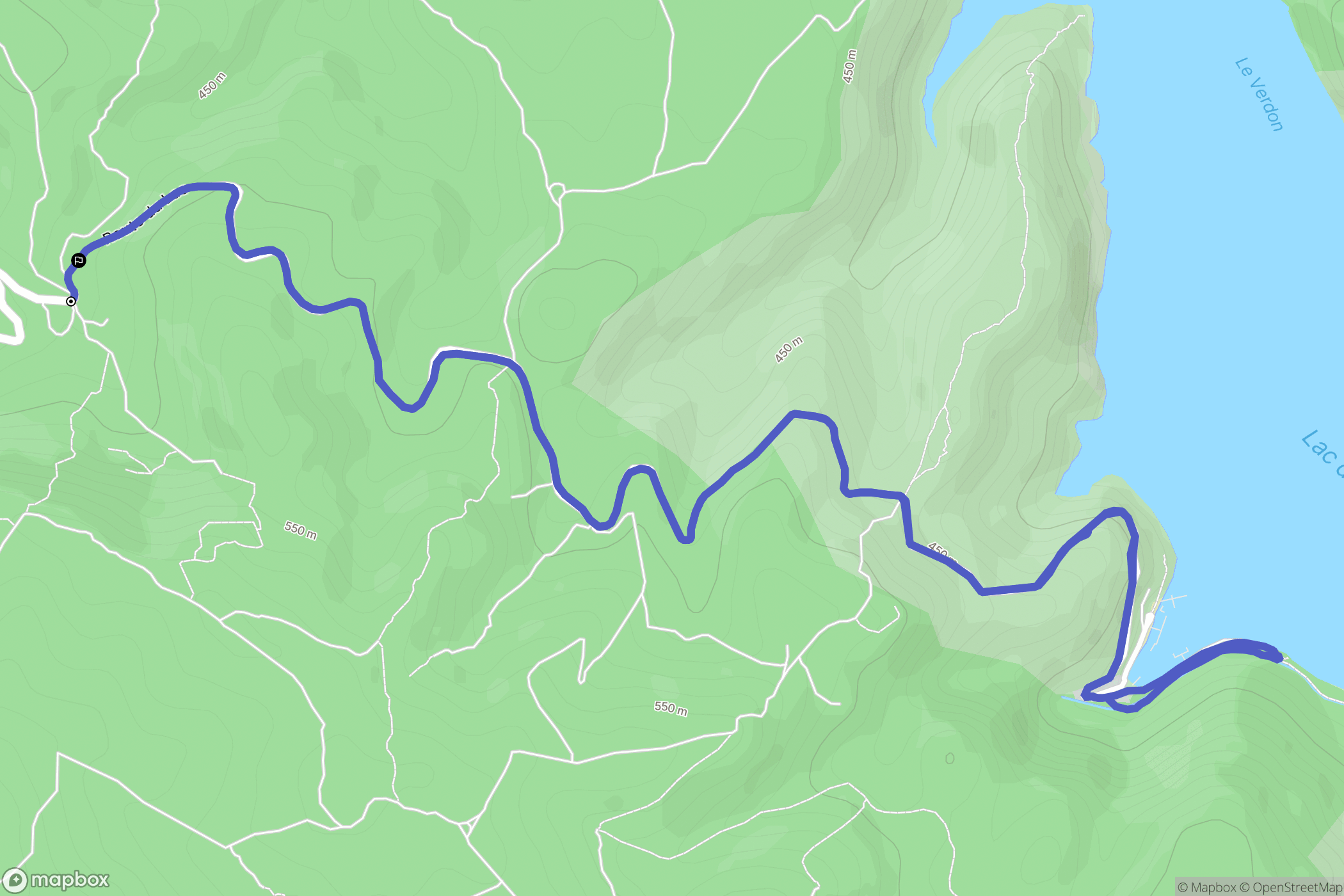 Saint-Julien : carte du parcours de randonnée - France