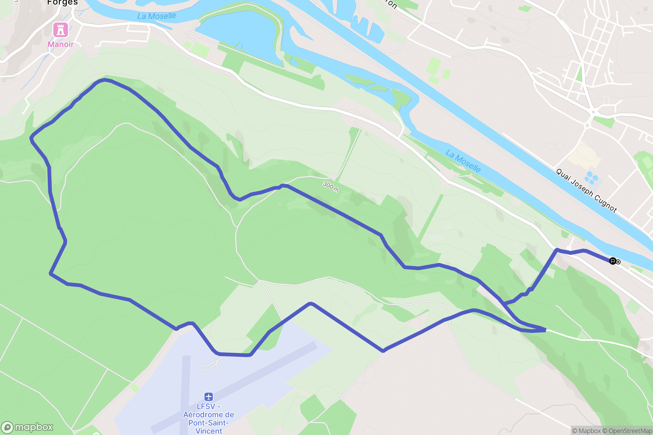 Pont-Saint-Vincent : carte du parcours de randonnée - France